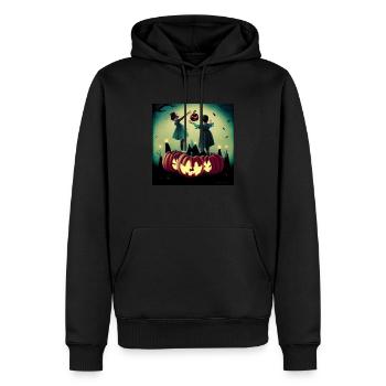 Halloween - Männer Premium Bio Hoodie - Schwarz - Vorne - Nico (187cm)