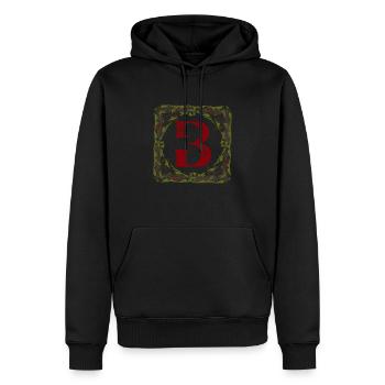 3. Geburtstag Vintage Kindergeburtstag mit Zahl 3 - Männer Premium Bio Hoodie - Schwarz - Vorne - Nico (187cm)