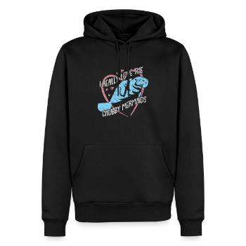 Ich liebe Dugongs Manatees - Männer Premium Bio Hoodie - Schwarz - Vorne - Nico (187cm)