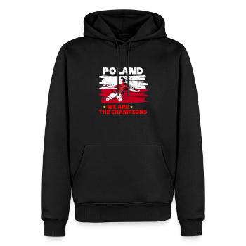 Polen wir sind Meister - Männer Premium Bio Hoodie - Schwarz - Vorne - Nico (187cm)