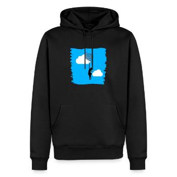 Lucy in the Sky with Diamonds - LSD 2.0 - Männer Premium Bio Hoodie - Schwarz - Vorne - Nico (187cm)