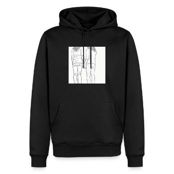 LGBT Queer Kuss 🌈🌈 - Männer Premium Bio Hoodie - Schwarz - Vorne - Nico (187cm)