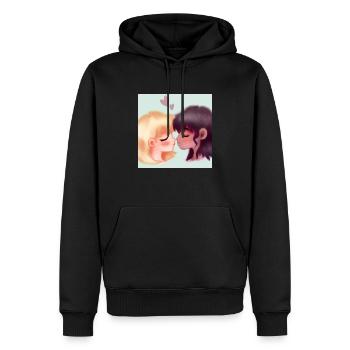 LGBT Queere Liebe 🌈🌈 - Männer Premium Bio Hoodie - Schwarz - Vorne - Nico (187cm)