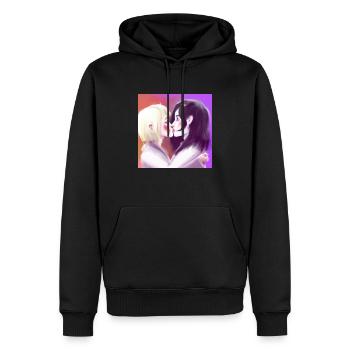 LGBT Queer kiss 🌈🌈 - Men’s Premium Organic Hoodie - black - Front - Nico (187cm)