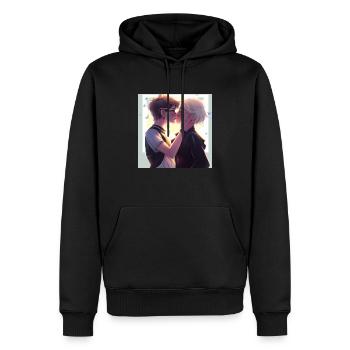 LGBT Queer kiss 🌈🌈 - Men’s Premium Organic Hoodie - black - Front - Nico (187cm)
