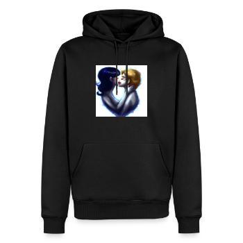 LGBT Queer kiss 🌈🌈 - Men’s Premium Organic Hoodie - black - Front - Nico (187cm)