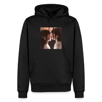 LGBT Queer kiss 🌈🌈 - Men’s Premium Organic Hoodie - black - Front - Nico (187cm)