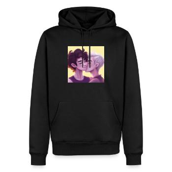 LGBT Queer kiss 🌈🌈 - Men’s Premium Organic Hoodie - black - Front - Nico (187cm)