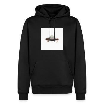 UFO - Men’s Premium Organic Hoodie - black - Front - Nico (187cm)