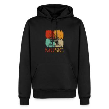 Schlagzeug Schlagzeuger Schlagzeug Schlagzeuger - Männer Premium Bio Hoodie - Schwarz - Vorne - Nico (187cm)