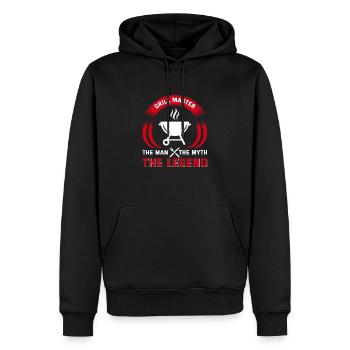 Grill Master The Man The Myth The Legend Funny BBQ - Men’s Premium Organic Hoodie - black - Front - Nico (187cm)