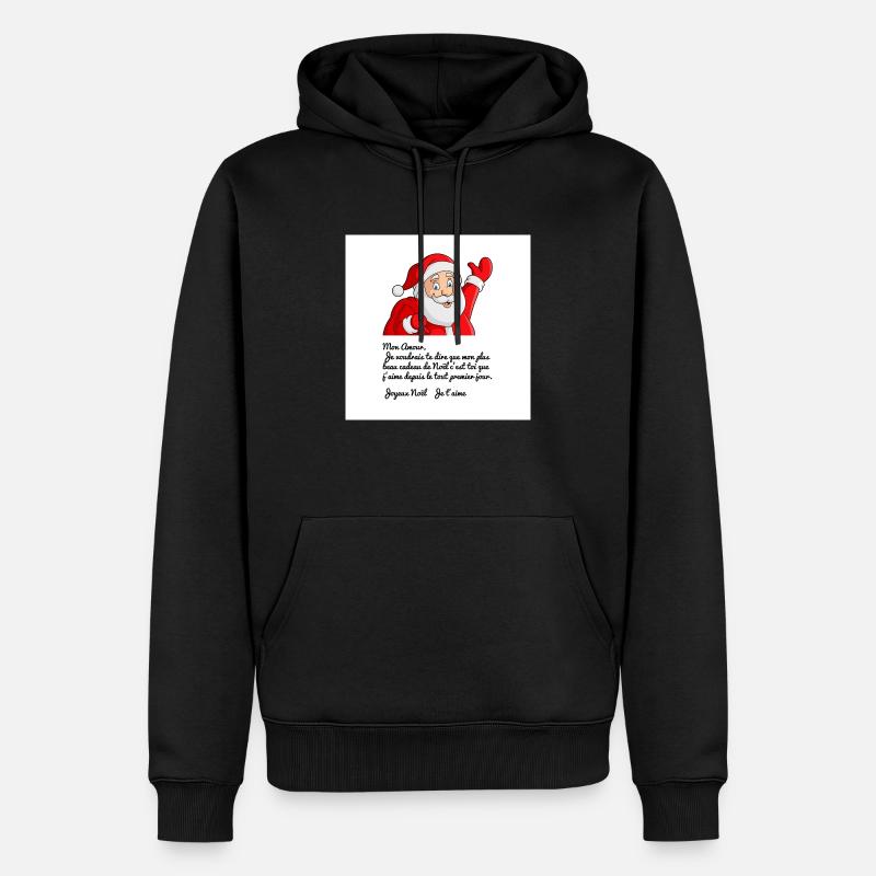 mon amour - Sweat à capuche Premium bio Homme - noir