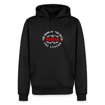 Mama Mama Die Frau Der Mythos Die Legende - Männer Premium Bio Hoodie - Schwarz - Vorne - Nico (187cm)