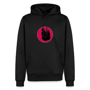 Cheval fille l'amour cheval et femme - Sweat à capuche Premium bio Homme - noir - Devant - Nico (187cm)