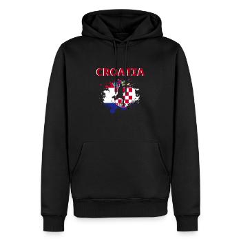Croatia Football 2022 Fan des kroatischen Fußballs - Männer Premium Bio Hoodie - Schwarz - Vorne - Nico (187cm)