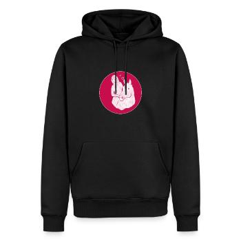 Cheval fille l'amour cheval et femme - Sweat à capuche Premium bio Homme - noir - Devant - Nico (187cm)