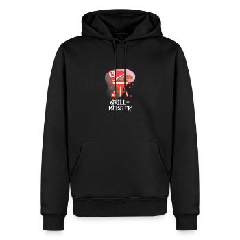 Grillmeister Grillen Essen (Rot) - Männer Premium Bio Hoodie - Schwarz - Vorne - Nico (187cm)