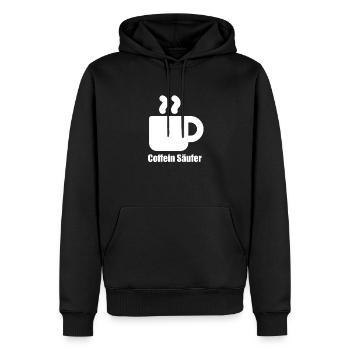 Coffein Säufer - Männer Premium Bio Hoodie - Schwarz - Vorne - Nico (187cm)
