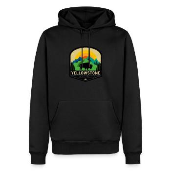 Yellowstone-Nationalpark - Männer Premium Bio Hoodie - Schwarz - Vorne - Nico (187cm)