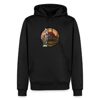 Western Mountains Kakteen - Männer Premium Bio Hoodie - Schwarz - Vorne - Nico (187cm)