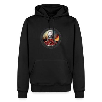 Les Vikings m’emmènent au Valhalla - Sweat à capuche Premium bio Homme - noir - Devant - Nico (187cm)
