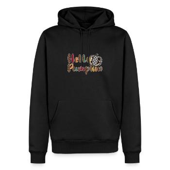 Hallo Kürbis - Männer Premium Bio Hoodie - Schwarz - Vorne - Nico (187cm)