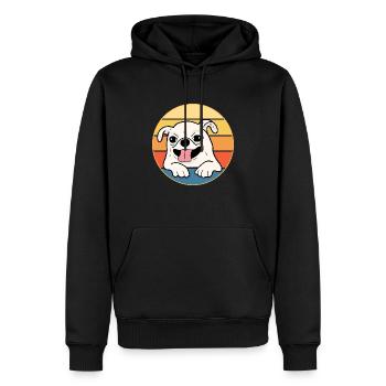 Mignon Chihuahua Dog Breed Vintage Retro Sunset - Sweat à capuche Premium bio Homme - noir - Devant - Nico (187cm)