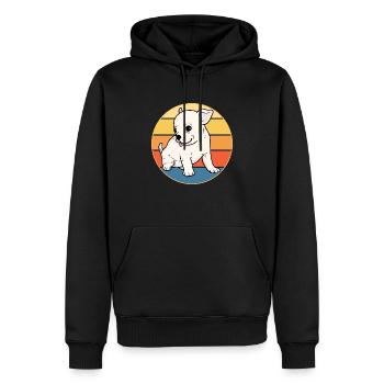 Mignon Chihuahua Dog Breed Vintage Retro Sunset - Sweat à capuche Premium bio Homme - noir - Devant - Nico (187cm)