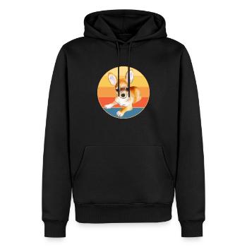 Mignon Chihuahua Dog Breed Vintage Retro Sunset - Sweat à capuche Premium bio Homme - noir - Devant - Nico (187cm)