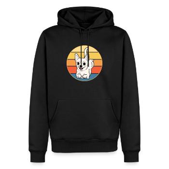 Mignon Chihuahua Dog Breed Vintage Retro Sunset - Sweat à capuche Premium bio Homme - noir - Devant - Nico (187cm)