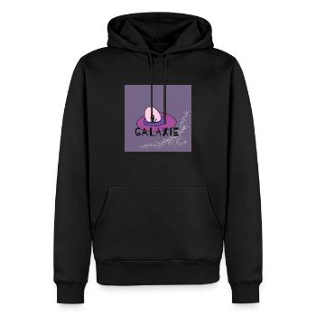 Galaxie - Männer Premium Bio Hoodie - Schwarz - Vorne - Nico (187cm)