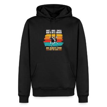 Geschenk Ein Reiter reitet Reiter - Männer Premium Bio Hoodie - Schwarz - Vorne - Nico (187cm)