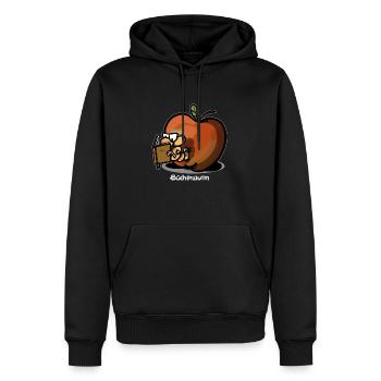 Bücherwurm 2 - Männer Premium Bio Hoodie - Schwarz - Vorne - Nico (187cm)