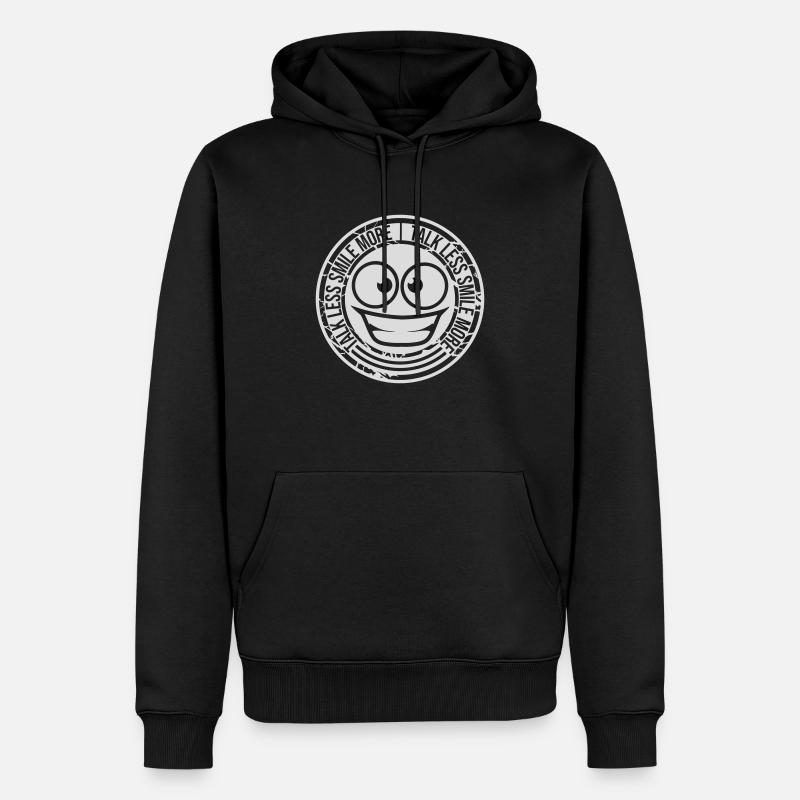talk less smile more - Männer Premium Bio Hoodie - Schwarz