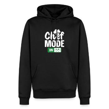 Chef-Modus aktiviert - Männer Premium Bio Hoodie - Schwarz - Vorne - Nico (187cm)