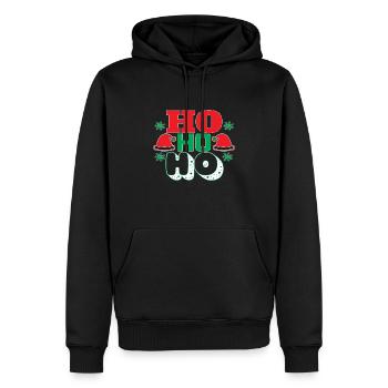 Ho Ho Ho - Sweat à capuche Premium bio Homme - noir - Devant - Nico (187cm)
