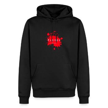 Alsace Style T-Shirt Logo - Männer Premium Bio Hoodie - Schwarz - Vorne - Nico (187cm)