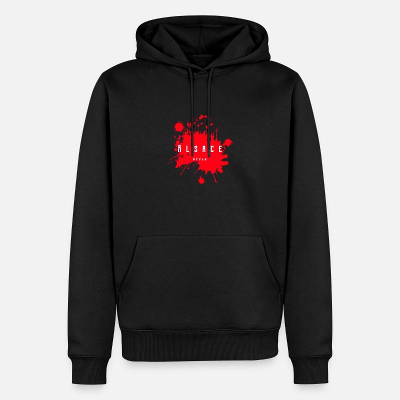 Alsace Style T-shirt logo - Sweat à capuche Premium bio Homme - noir