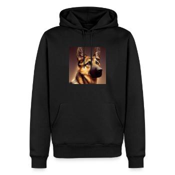 Berger allemand - Sweat à capuche Premium bio Homme - noir - Devant - Nico (187cm)