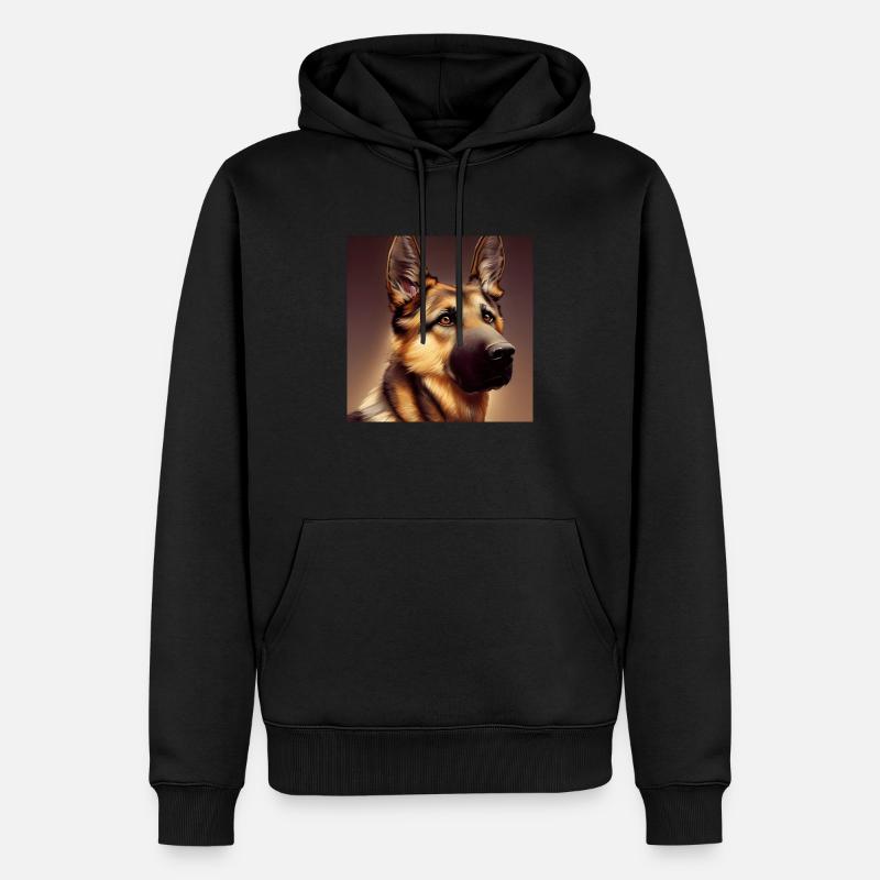 Deutscher Schäferhund - Männer Premium Bio Hoodie - Schwarz