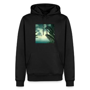 Vue sur l’eau de la jungle - Sweat à capuche Premium bio Homme - noir - Devant - Nico (187cm)