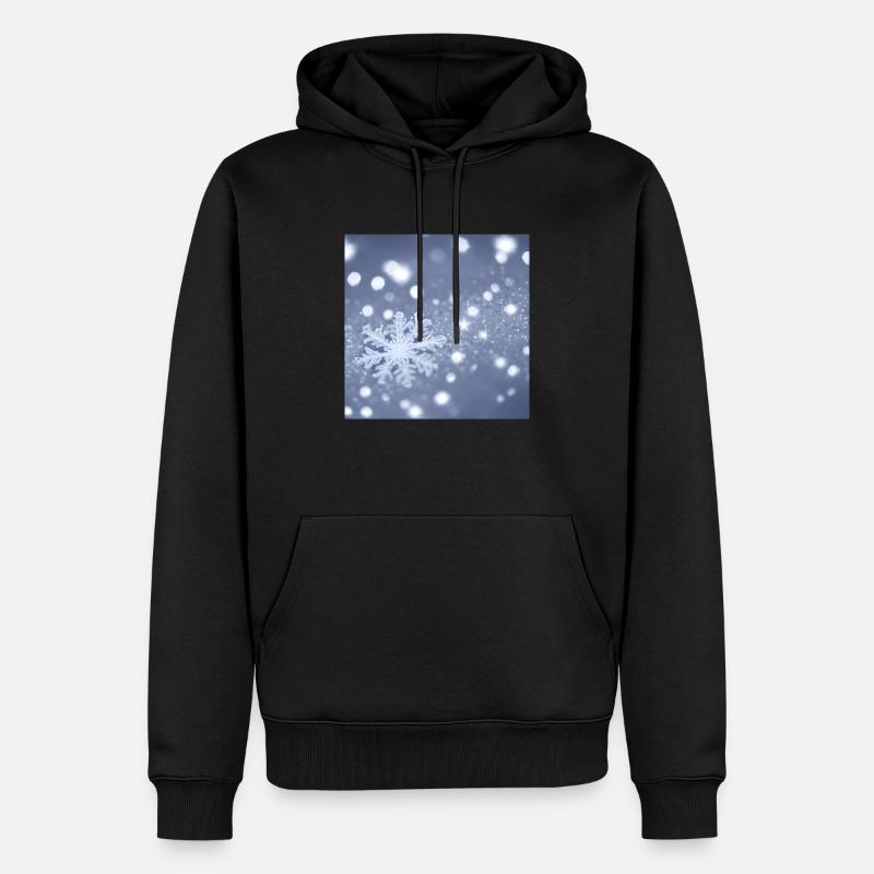 Conception de flocons de neige - Sweat à capuche Premium bio Homme - noir