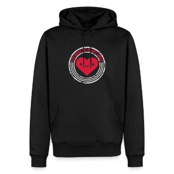 make my heart smile - Männer Premium Bio Hoodie - Schwarz - Vorne - Nico (187cm)