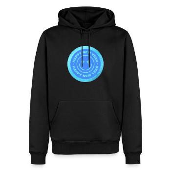 Bonne année ! - Sweat à capuche Premium bio Homme - noir - Devant - Nico (187cm)
