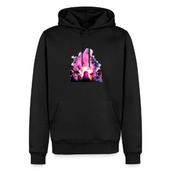 Jugend im Heiligen Feuer - Männer Premium Bio Hoodie - Schwarz - Vorne - Nico (187cm)