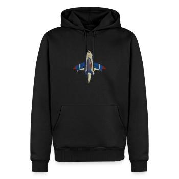 Retro Game Airplane - Männer Premium Bio Hoodie - Schwarz - Vorne - Nico (187cm)