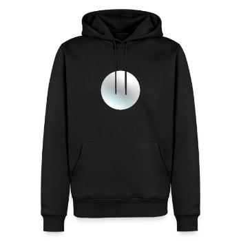 The Planet Pluto - Men’s Premium Organic Hoodie - black - Front - Nico (187cm)