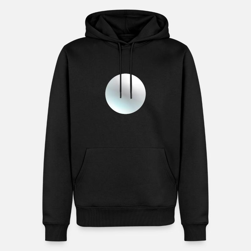 Der Planet Pluto - Männer Premium Bio Hoodie - Schwarz