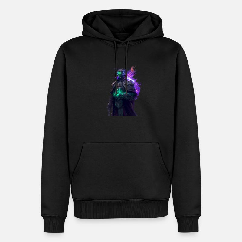 Robot/Humanoïde magique - Sweat à capuche Premium bio Homme - noir