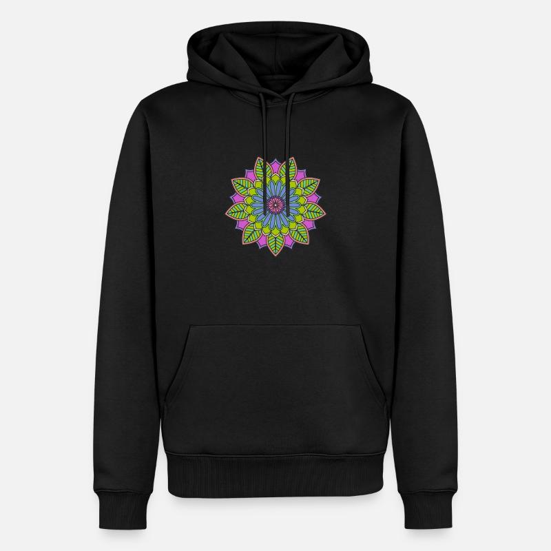Mandala - Männer Premium Bio Hoodie - Schwarz